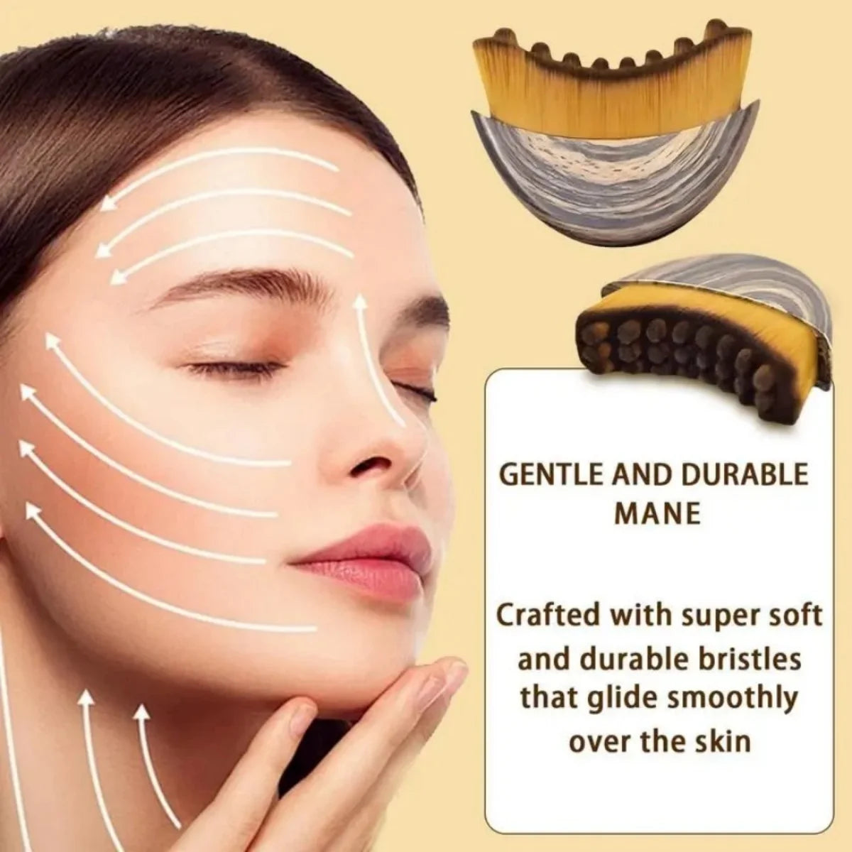 Wooden Body Brush, Dry Brushing Exfoliating Brush with Soft Bristles, for Lymphatic Drainage, Cellulite Reduction and Skin Exfoliation