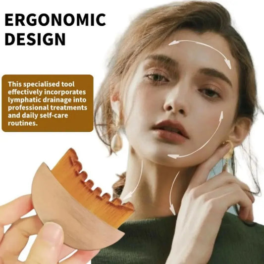Wooden Body Brush, Dry Brushing Exfoliating Brush with Soft Bristles, for Lymphatic Drainage, Cellulite Reduction and Skin Exfoliation